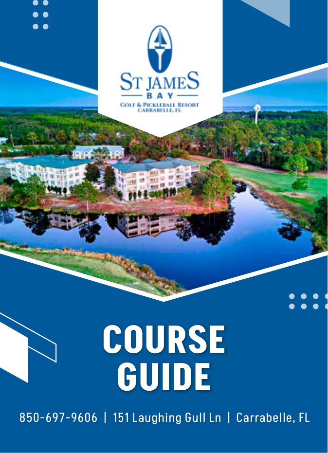 St. James Bay printed course guide cover